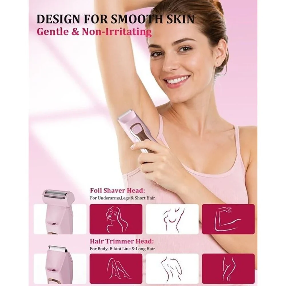Bikini Trimmer for Women Dual Head Electric Razors